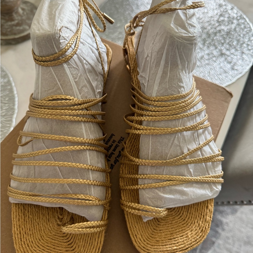 Gold Franco Sarto sandals.
